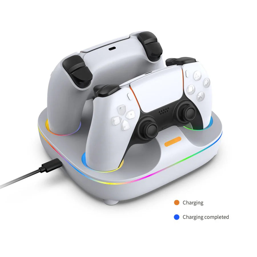 Station de Charge Dobe RGB pour Manettes PS5