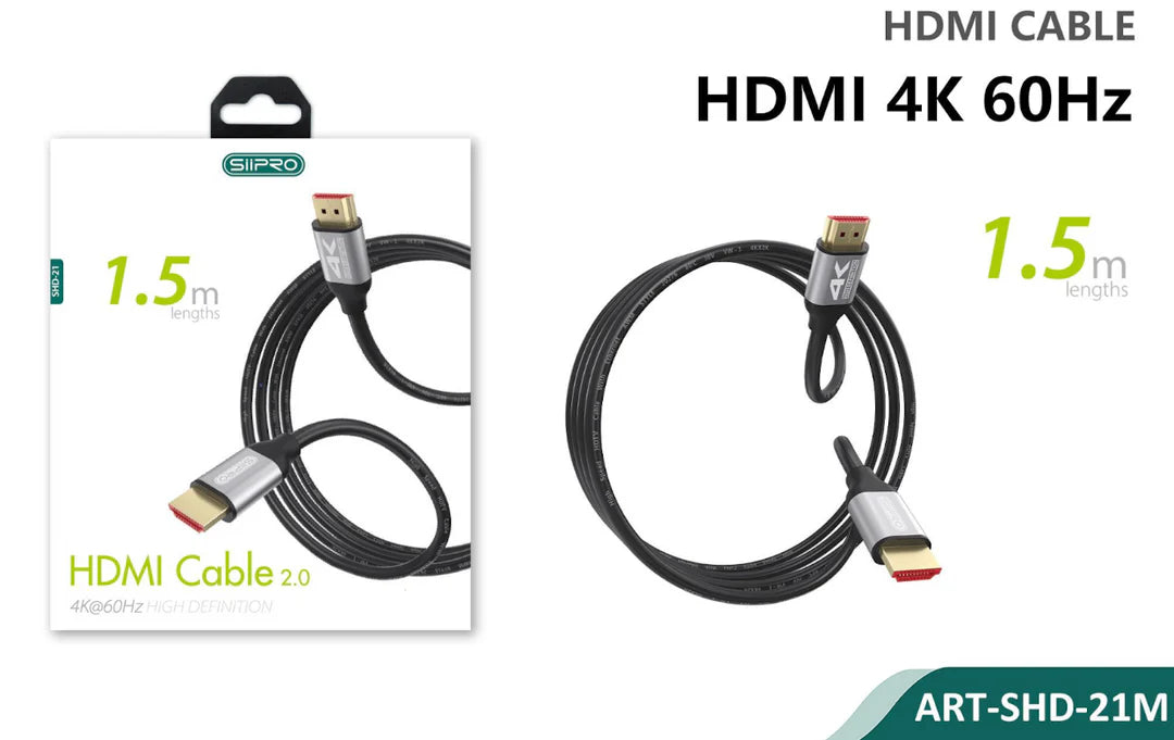 Câble HDMI 2.0 Siipro 1,5m