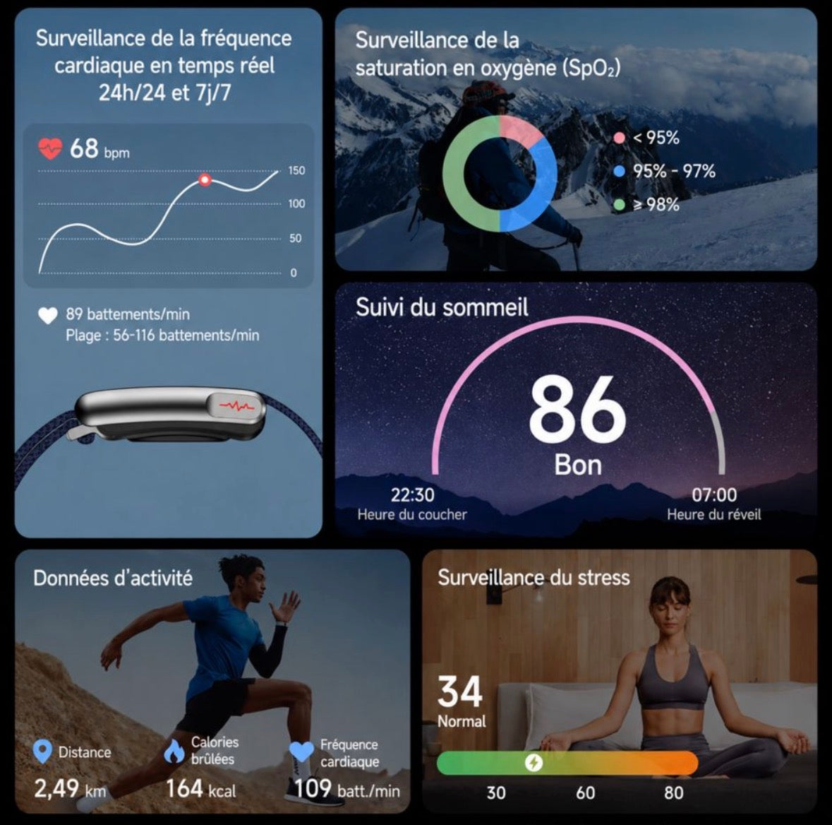 Bracelet Intelligent Cardio-Sport Élite