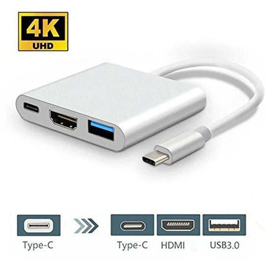 Adaptateur USB Type-C vers HDMI 3-en-1