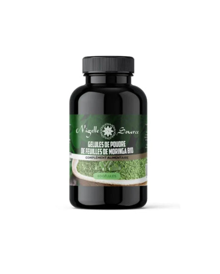 60 gélules de poudre de feuilles de Moringa BIO